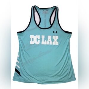 Under Armour DC LAX Lacrosse Tank Racerback Graphic Back Fitted M EUC 8872